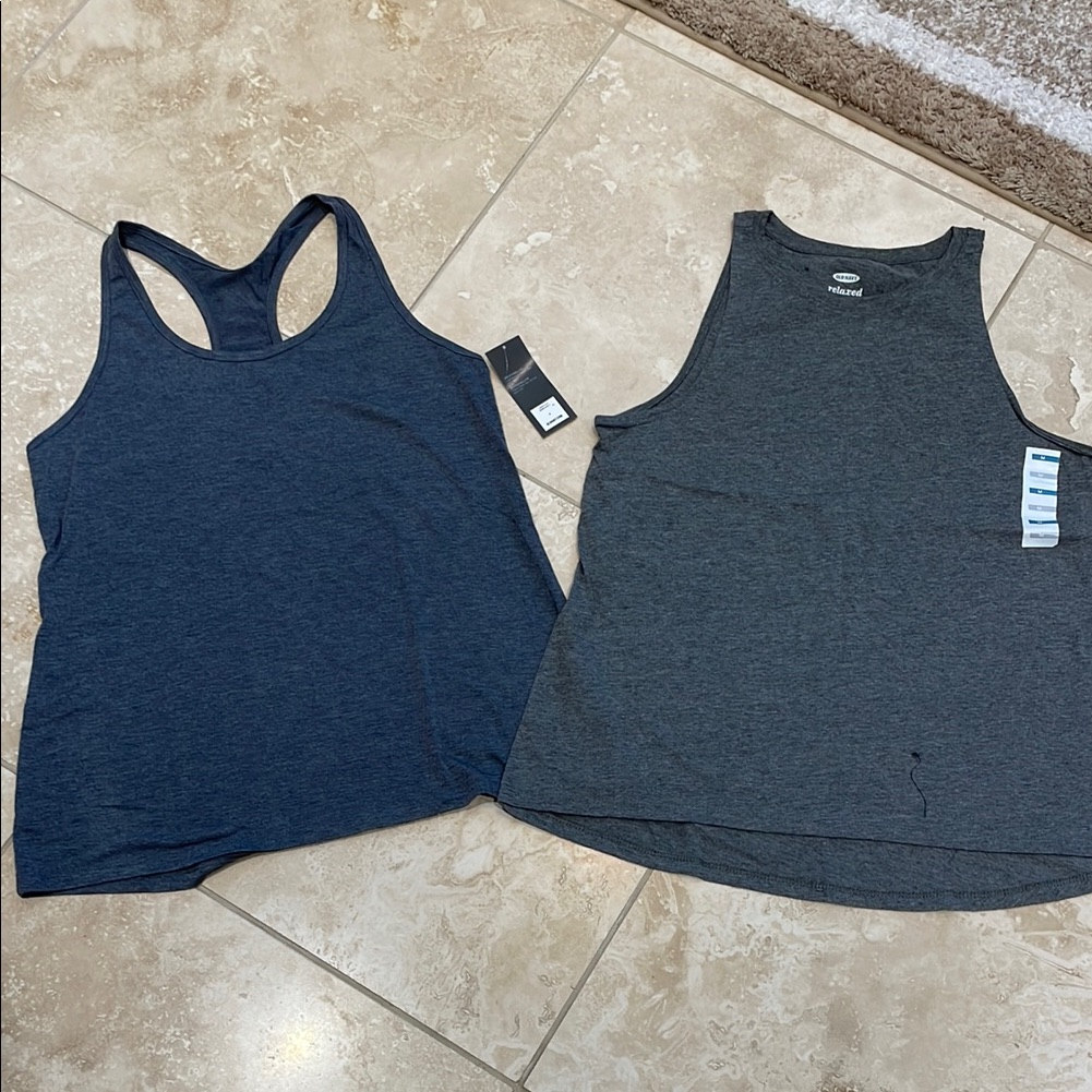 Gray Active Tank Tops Gray Active Tank Tops